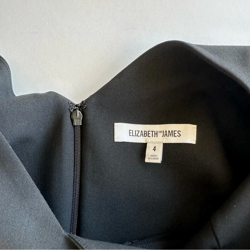 Elizabeth and James Black V-Neck Sheath Dress - Picture 9 of 12